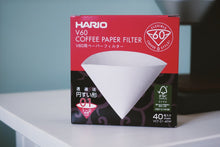 Load image into Gallery viewer, Hario | V60 Filter White (40 PACK)
